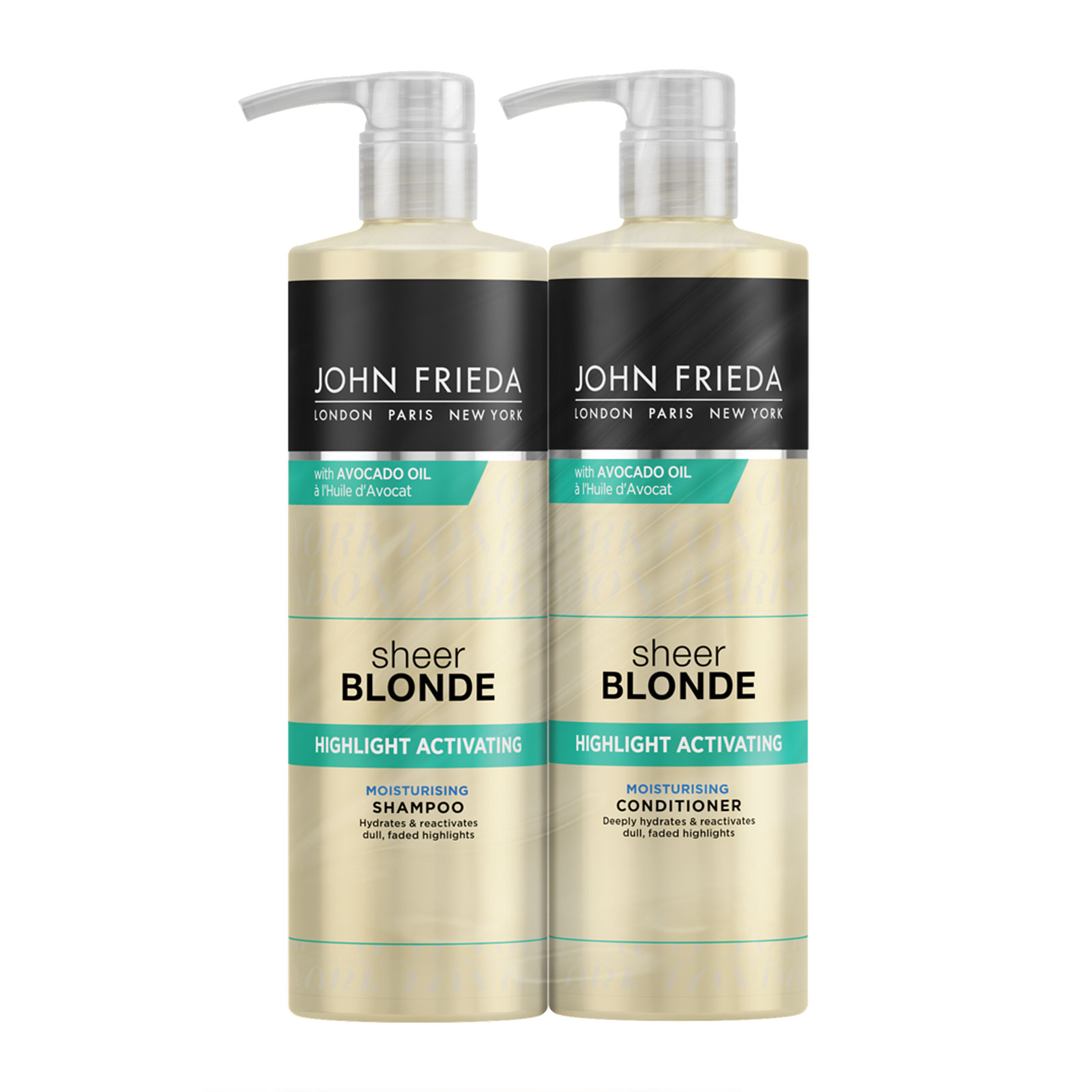 John Frieda 金发专用活力保湿洗发护发两件套装（洗发水500ml+护发素500ml）