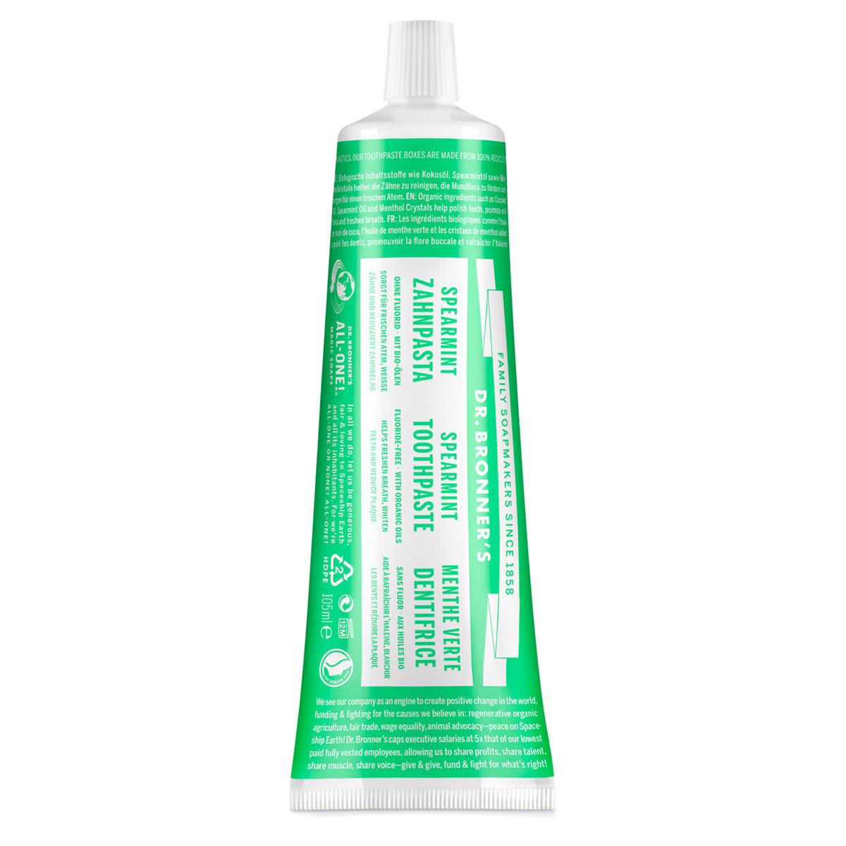 Dr Bronner's 布朗博士 Spearmint Toothpaste 105ml