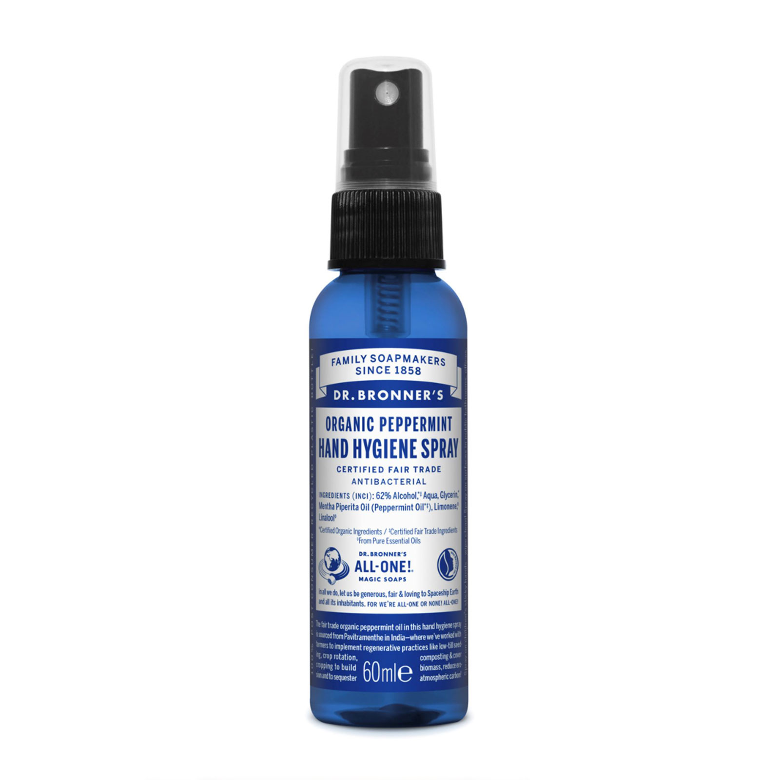 Dr.Bronner's 布朗博士 有机薄荷手部免洗消毒喷雾 60ml