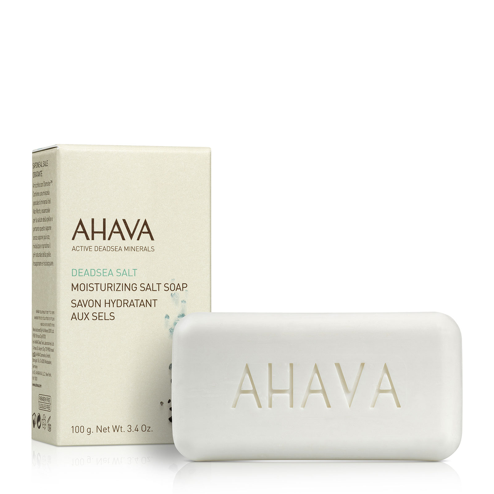 AHAVA 死海矿物保湿盐皂 100g 长效保湿深层清洁