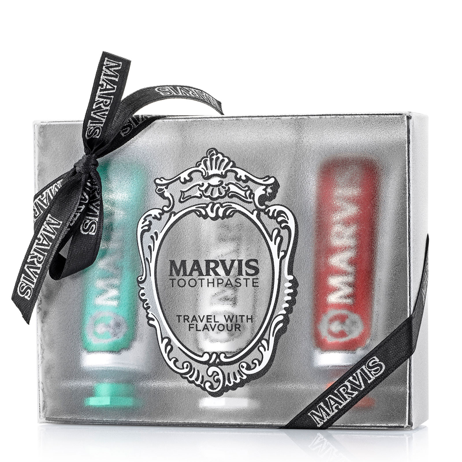 MARVIS 经典美白洁齿牙膏旅行套装 3 x 25ml 美白薄荷牙膏+经典薄荷牙膏+肉桂薄荷牙膏