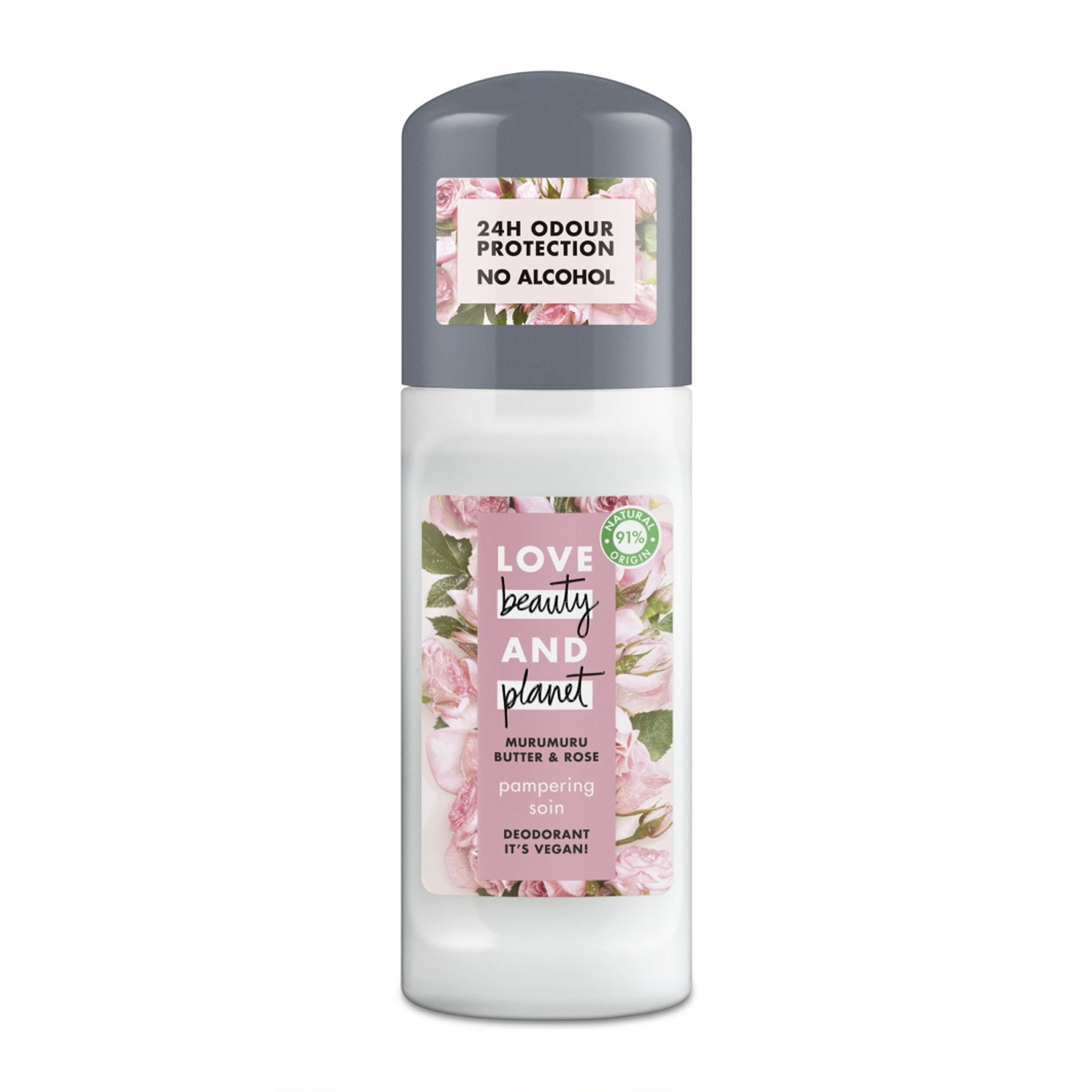 Love Beauty and Planet 花漾星球 天然Muru黄油玫瑰花香除臭香体滚珠 50ml