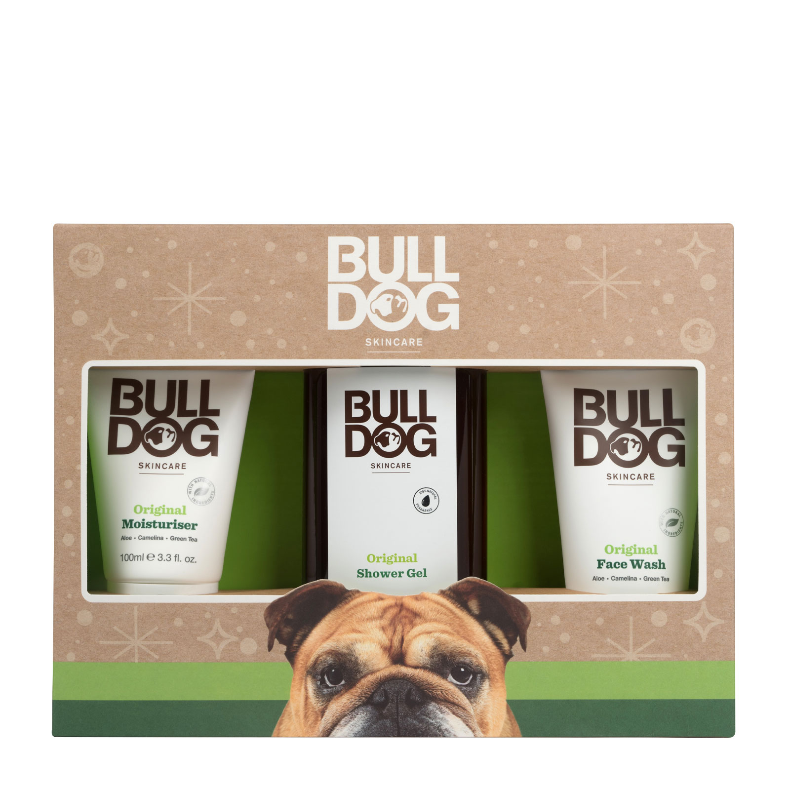 Bulldog 斗牛犬 男士经典身体洗护三件套装（沐浴露500ml+身体乳100ml+洁面乳150ml）