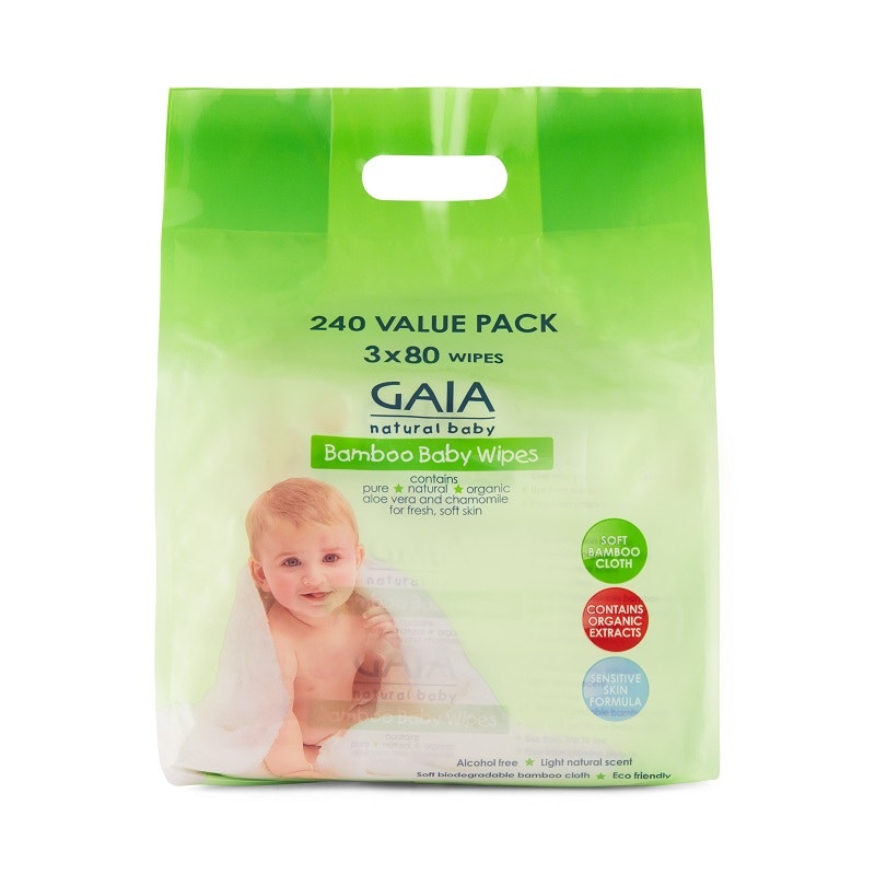 Gaia 盖亚 婴儿竹柔湿巾 3*80片 包