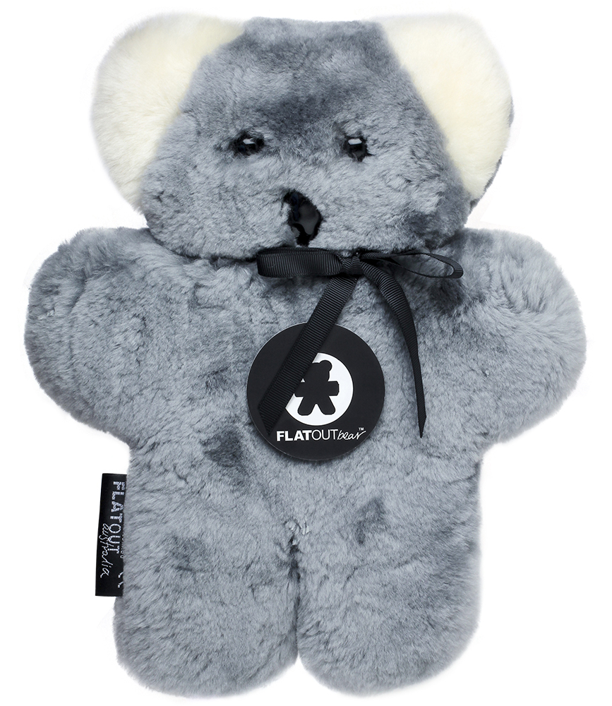 FLATOUT bear 羊皮毛一体手工毛绒扁扁熊 考拉限量款 大号（约28cm*24cm）