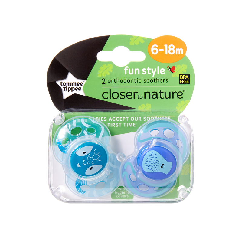 Tommee Tippee CTN Fun Style Soother 6 to 18 Months X 2 (Assorted Designs Colours)