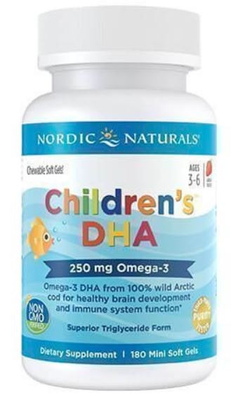 Nordic Naturals 挪威小鱼 儿童DHA鱼油迷你型软胶囊 180粒 3-6岁