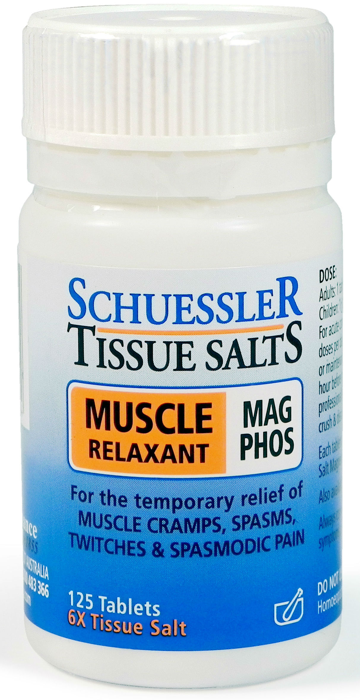 Schuessler Tissue Salts Mag Phos Nerve & Muscle Relaxant Tab X 125