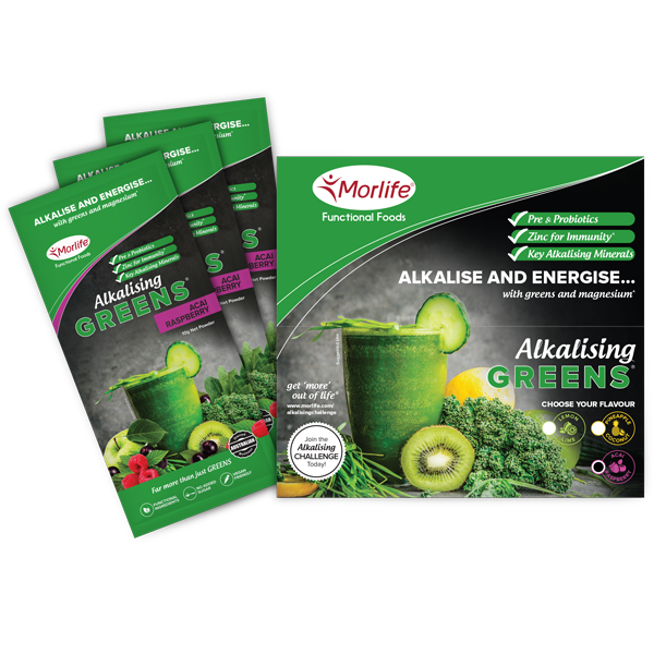 Morlife Alkalising Greens Handy Pack (Acai Raspberry) 10g X 14