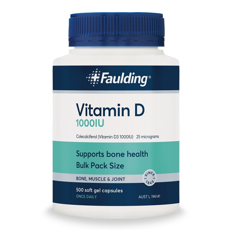 Faulding Remedies Vitamin D 1000IU Cap X 500