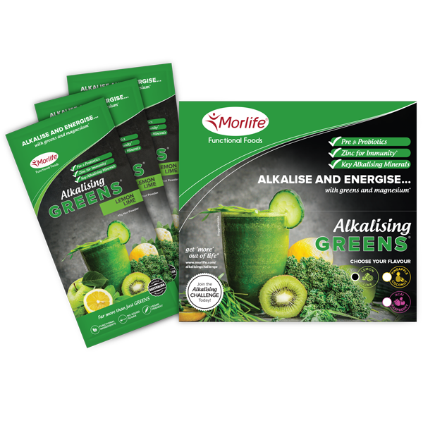 Morlife Alkalising Greens Handy Pack (Lemon Lime) 10g X 14