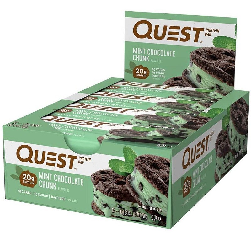 Quest Nutrition 高蛋白能量棒 薄荷巧克力味 60gx12包