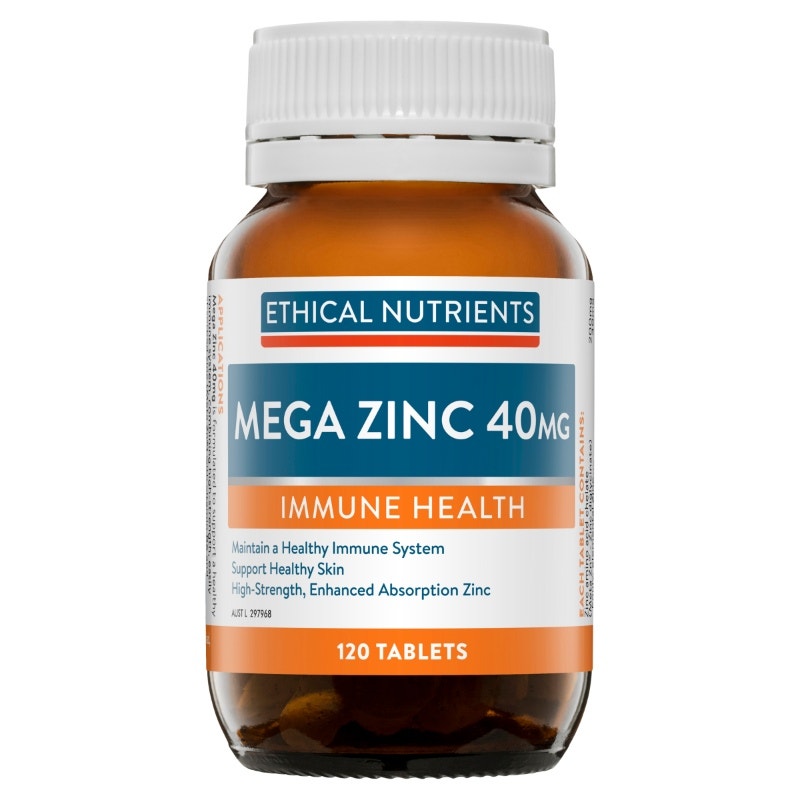 Ethical Nutrients Mega Zinc 40mg Tab X 120