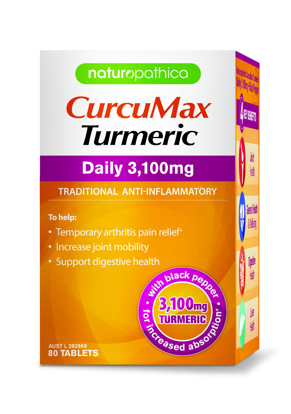 Naturopathica Curcumax Turmeric Daily 3100mg X 80