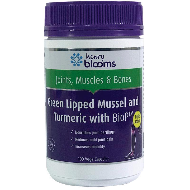 Blooms Green Lipped Mussel & Turmeric with BioP Cap X 100