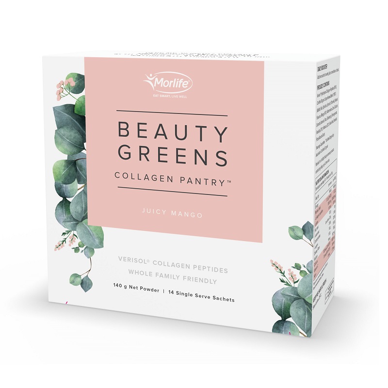 Morlife Collagen Pantry Beauty Greens 天然抗氧化美容养颜绿色蔬果营养粉 10g X 14包