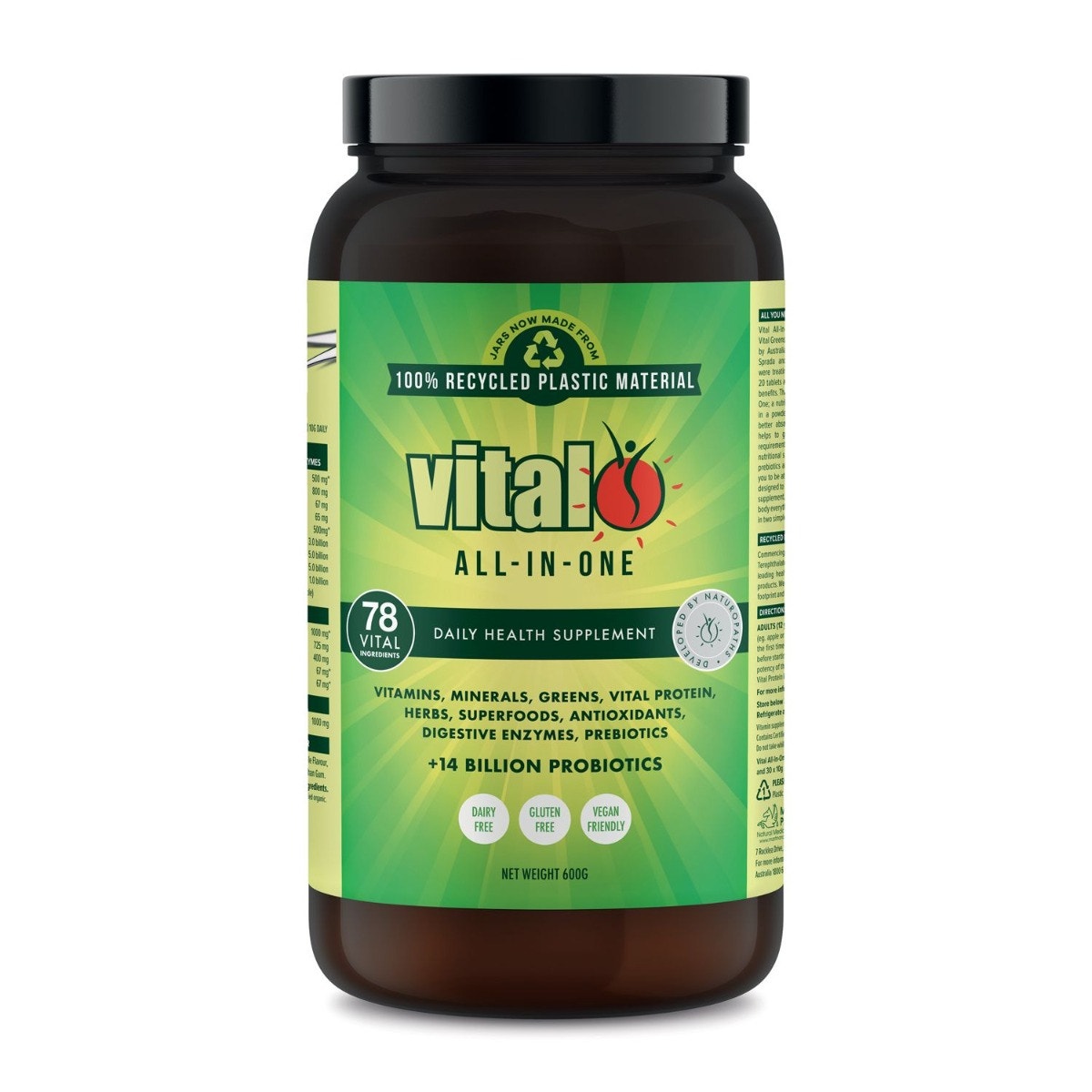 Vital Greens 绿色果蔬全能健康粉 600g （78种绿色营养素）