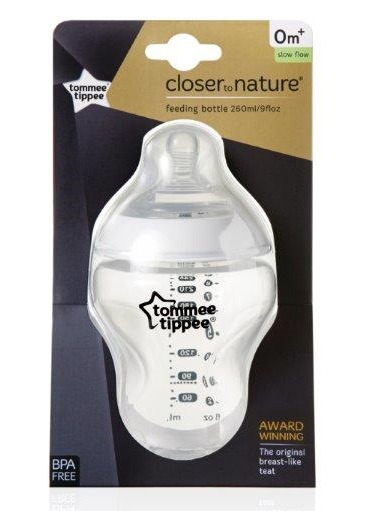 Tommee Tippee 汤美天地 母乳自然奶瓶 1段 0-3个月 260ml 1个