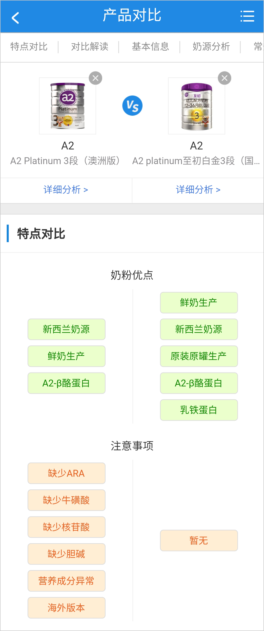 A2国行澳洲版本对比