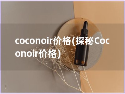 coconoir价格(探秘Coconoir价格)