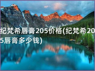 纪梵希唇膏205价格(纪梵希205唇膏多少钱)